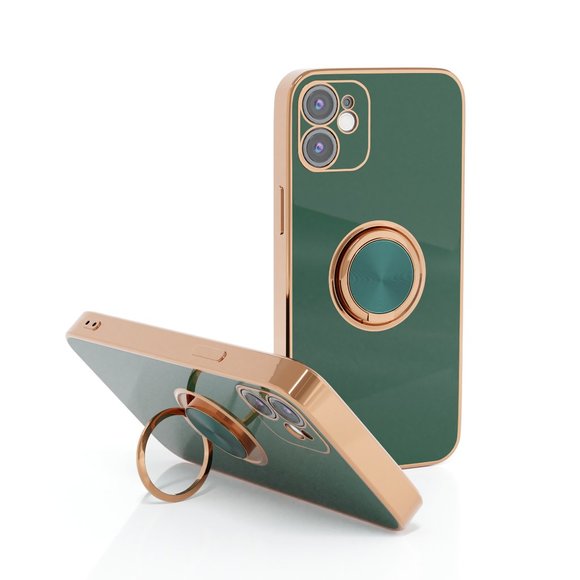 Phone Case with Ring for iPhone 12 Mini Green Pine - Picture 1 of 4
